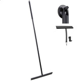 AKSA Home® Vloertrekker met Raamwisser - Douchewisser - Trekker Douche - RVS Vloerwisser - met Steel - Zwart
