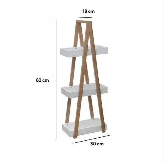 4goodz Opbergrek met 3 schappen 30x18,5x82cm