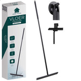 AKSA Home® Vloertrekker met Raamwisser - Douchewisser - Trekker Douche - RVS Vloerwisser - met Steel - Zwart