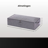 Bed Organizer met verharde bodem - 2 stuks - Ruime Opbergzakken voor Kleding en Dekbedden - Grijs - Opbergtassen voor onder je Bed