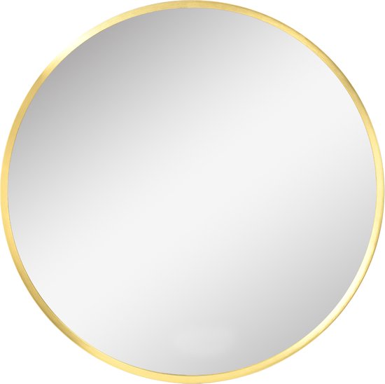 4goodz Ronde Spiegel 50 cm met Aluminium Frame - Goud