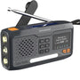 NovaWare® Noodradio Solar Opwindbaar - Powerbank Zonneenergie met 4500mAh - DAB+-FM - Noodpakket - Bluetooth speaker - Draagbare Radio – Oplaadbaar & Op Batterijen - Grijs