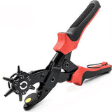 Gaatjestang voor Riem en Leder - Rood - Professionele Gaatjestang - Ponstang - Revolvertang - Gatentang - Perforatietang