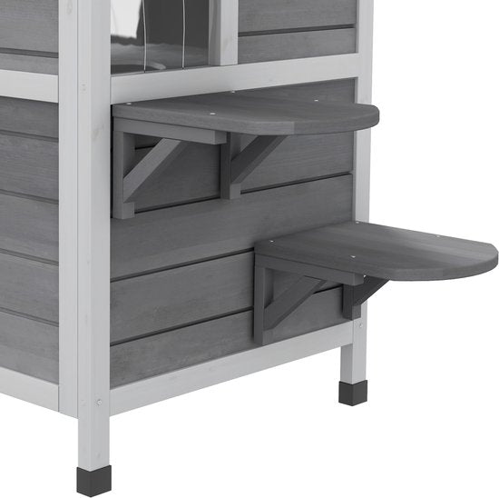 Houten Kattenhuis 78x55x91 cm Waterdicht