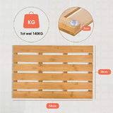 Badmat - Bamboe - Douchemat antislip - Voor in douche of bad - Houten - Douchemat - Badkamer mat - Saunamat