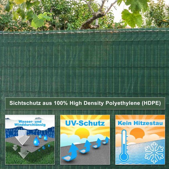 Hanse® Tuinscherm privacy scherm - mtr lang, hoog - groen