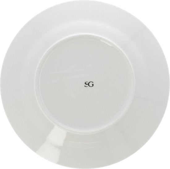 Servies Porselein 6 persoons set 18 delig Vegetal - Wit/Groen