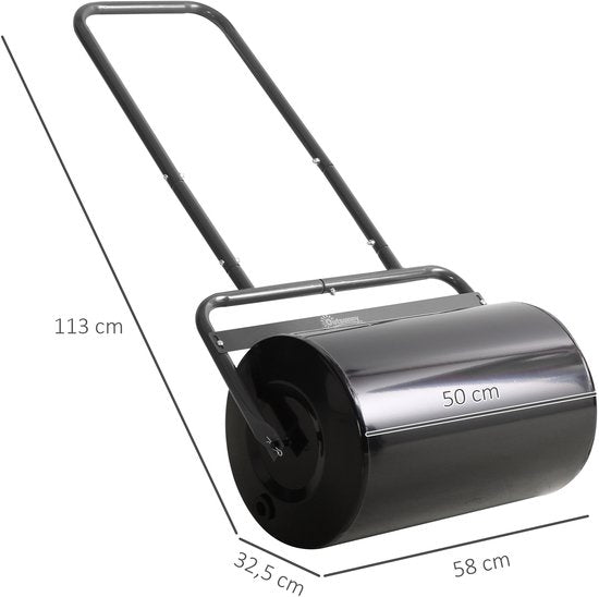 4goodz Gazonroller Tuinwals 32 cm Diameter 38 L Water/Zand Vulling