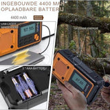 Draagbare NoodRadio Solar Opwindbaar - Powerbank Zonneenergie met - Noodpakket - Draagbare Radio