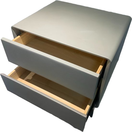 Modern Nachtkastje met 2 Lades – Stijlvol Design Nachtkastje voor Slaapkamer – Houten Lades – Stevige Poten – Tijdloos & Praktisch