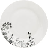 Porseleinen Serviesset Wild Flower 6-persoons 18-delig - Wit/Zwart