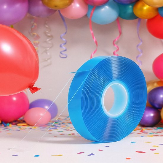 24ME® 6 Meter Dubbelzijdig Ballonnen - Transparant - Voor Feestdecoratie - Helium Effect