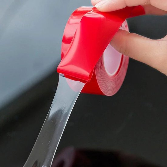 24ME® 4.5 Meter Dubbelzijdig Montagetape - Incl. Bewaar Etui - Sterke Hechting - Transparant - Nano tape