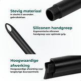 AKSA Home® Vloertrekker - Douchewisser - Trekker Douche - RVS Vloerwisser - met Steel - Zwart