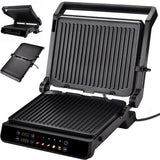 Chefino Forza Digitale Contactgrill - XL - 2000W - PFAS-vrij, uitneembare platen & 5 kookstanden - Groot Formaat - Tosti ijzer - Panini maken - Grill Apparaat - 180 graden uitklapbaar - Tosti Apparaat