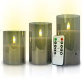 Pro Led Kaarsen met Bewegende Vlam en Afstandsbediening - Set van 3 - Timer en Dimfunctie - Kaarsen op batterijen