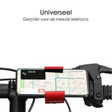 Telefoonhouder Fiets - Rood - Universeel - Telefoonklem - Houder voor Telefoon - GSM houder Fiets - Stuurbevestiging Telefoon - Universeel - Fiets Telefoon Houder