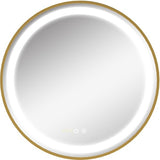 4goodz Ronde Badkamerspiegel 60 cm met LED Verlichting 834-393 - Goud