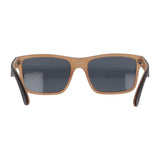 5one® 2-tone - Ebony - Maple-wood Houten zonnebril met Grijze lens