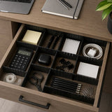 Verstelbare Ladeverdelers 12-delig – Op Maat Knipbaar – Lade Organizer – Modulair Opbergsysteem voor Keuken, Badkamer, Bureau & Make-up