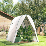 Boogvormige Kas met 2 Roldeuren, Netvensters 1,8x1,8x2 m - Wit