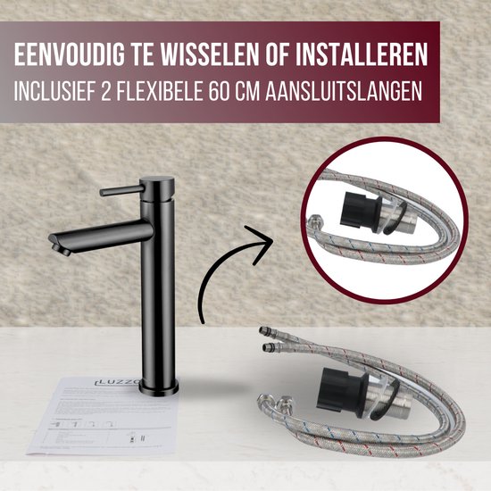 Luzzo® Como - RVS Wastafelkraan Hoog