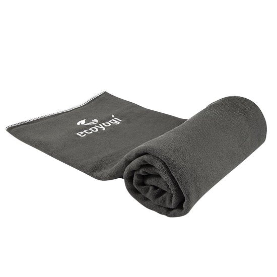Ecoyogi Hot Yoga Handdoek - Grijs (183 x 62 cm) - Materiaal: 20% nylon en 80% polyester