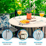 Lifetime® Statafel 110 cm hoog - Stevig Kunststof Ø 84 cm - Wit
