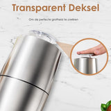 Elektrische Koffiemolen - 200W - 60g Capaciteit - Roestvrij Staal - Stil (45dB) - Koffiebonen, Noten & Specerijen