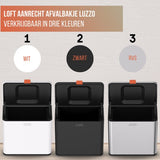 Luzzo® Loft Groente Afvalbak Zwart - Aanrecht Afvalbakje 5 liter - Uitneembare Binnenbak - Neerzetten/Ophangen - Zwart