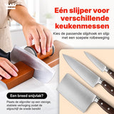 Messenslijper – Rollende Messenslijper met Magnetische Meshouder – 15° & 20° Slijphoek – Dubbelzijdige Slijproller – Voor Keukenmessen – Houten Uitvoering