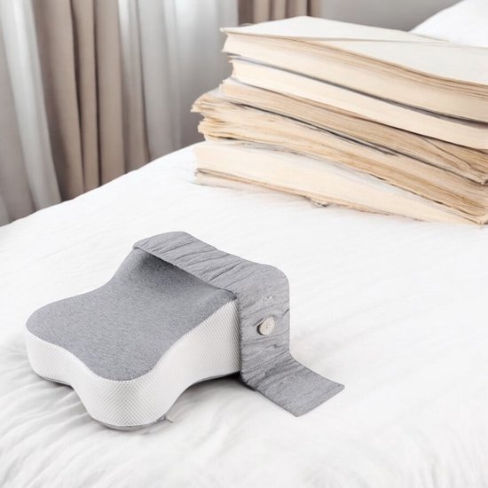 Kniekussen voor in Bed - Wit - Orthopedisch Kniekussen - Beenkussen - Zijslaapkussen - Zijslaap Kussen Voor In Bed - Heupklachten