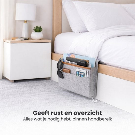 Bedside Pocket - Vilten Opbergzak voor Bed of Bank - Bedorganizer