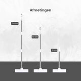 Schrobber 2 in 1 - Wit-Grijs - Douchetrekker - Schrobbezem - Trekker douche - Luiwagen - Trekker - Schuurborstel - Schrobborstel Met telescopische steel