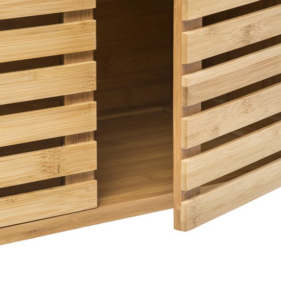 Sicela Wastafelonderkast met Uitsparing - 28x60x80 cm - Wastafelmeubel Bamboe