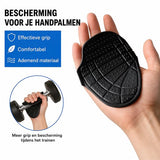 SparkNine Sparkgrip halterhandschoenen - rubber - antislip - volledige palm bescherming - flexibel - one size - zwart - fitness handschoen - grip lifting pads