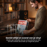 LP Opbergsysteem - Wit - Elpee Opbergrek - Platenrek van Metaal - Opbergrek LP - Vinyl OpbergSysteem - 50 tot 60 Platen - Bordenstandaard