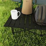 Opvouwbare Campingtafel met Oprolbaar Tafelblad van Aluminium - 95 x 55 cm - Zwart