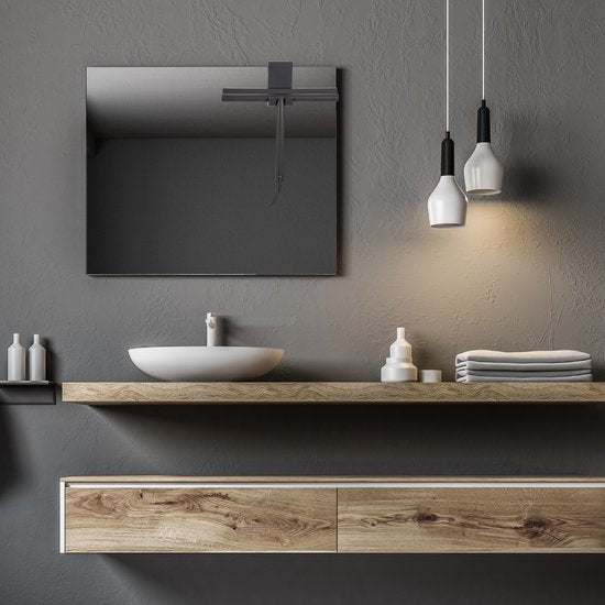 AKSA Home® Vloertrekker met Raamwisser - Douchewisser - Trekker Douche - RVS Vloerwisser - met Steel - Zwart