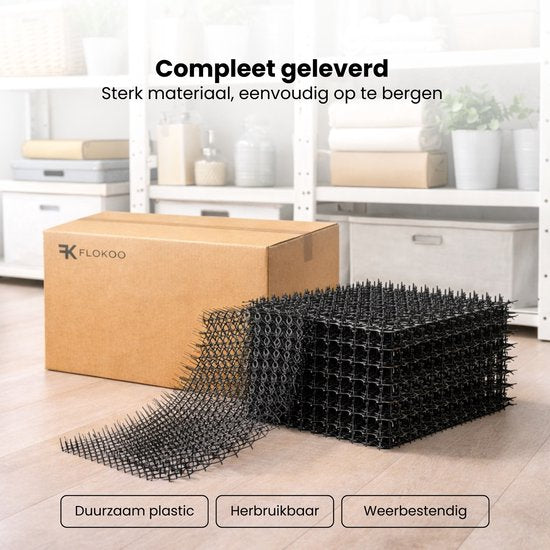 Kattenverjager Afweermatten Set - 12 Stuks inclusief Grondpinnen - 22 x 15,2 cm - Afweermiddel voor Katten - Antiklimstrips Katten - Kattenschrik - Kattenverjager
