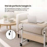 Laptoptafel op Wielen - In Hoogte Verstelbaar