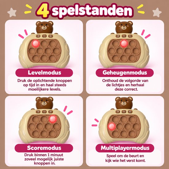 DMG Supply Pop It Game - Pop It - Pop Or Flop - Fidget Toy - Educatief Speelgoed