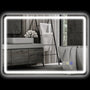 Badkamerspiegel met LED-verlichting met speaker - Anti-condens - 50 x 70 cm - Zilver
