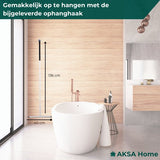 AKSA Home® Vloertrekker - Douchewisser - Trekker Douche - RVS Vloerwisser - met Steel - Zilver