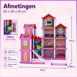 DMG Supply Groot Poppenhuis - Hoog - Meerdere Verdiepingen - Poppen - Meubels