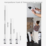 Lodgy® Elektrische Schoonmaakborstel - Schoonmaakborstel - Schrobber met Steel - Schrobmachine - Schrobborstel - Wasborstel met Telescopische Steel - 7 Opzetstukken