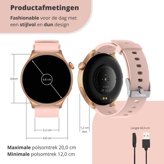 Nexvex® Ultra 2X Smartwatch - Sporthorloge met Belfunctie - Bloeddrukmeter - Stappenteller - Hartslagmeter - Bluetooth Activity Tracker - Android, iOS - 1.46 Inch
