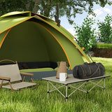 Opvouwbare Campingtafel met Oprolbaar Tafelblad van Aluminium - 95 x 55 cm - Khaki