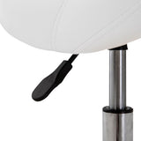 Ergonomische Zadelkruk Kunstleer Amazonekruk in Hoogte Verstelbaar 49-61 cm - Wit