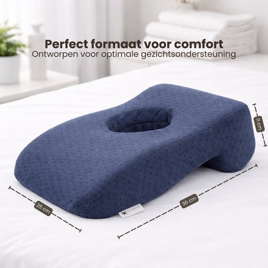 Gezichtskussen voor Massage - Blauw - Massage Kussen - Massagekussen voor Kind en Volwassenen - Hoofdsteun Massagetafel